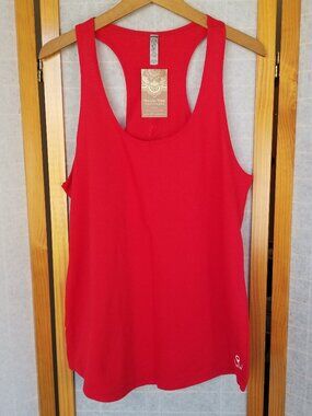Patriotic New Wander Wear Red Racer-back Tank Size XXL Love Script